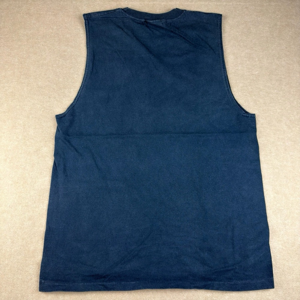 Y2K Seattle Mariners Sleeveless Shirt Mens M Navy MLB Logo Baseball 2002 - Picture 2 of 8